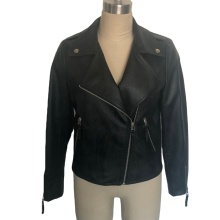 Women Classic Zipper Short Motorcycle Jackets
