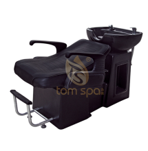 Leather Shampoo Bed with Ceramic Shampoo