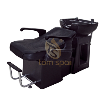 Leather Shampoo Bed with Ceramic Shampoo