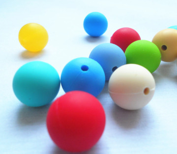 silicone Round hexagon teething beads for baby teething
