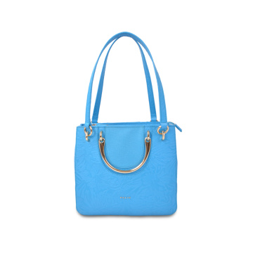 Lady Popular Leather Tote Bag With Large Pockets