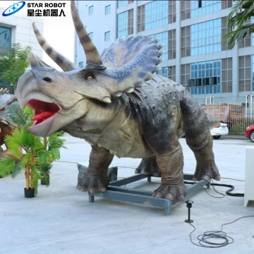 6M Animatronic Dino Triceratops yang dapat disesuaikan
