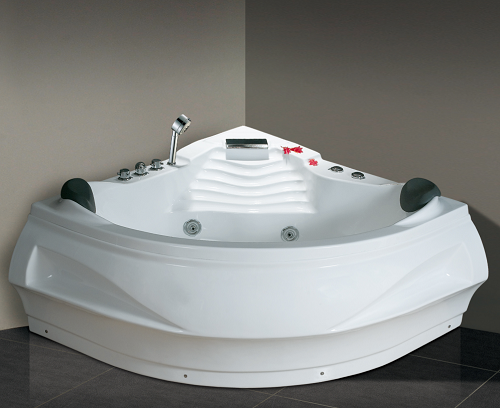 Hydro Spa Tub 2 Person Stand Alone Whirlpool Bath Tub White