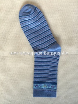 purl stripes women cotton shining socks AQD-WS-06
