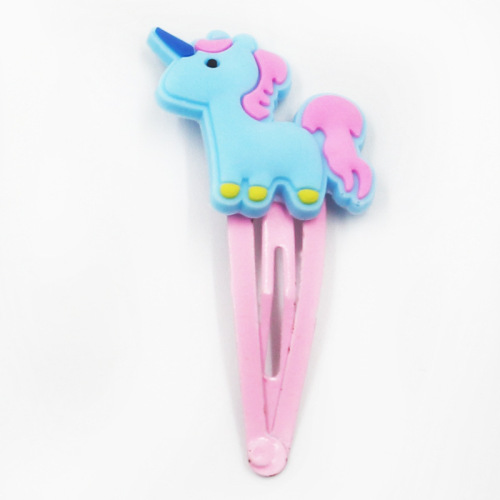 Children's fashion soft adhesive unicorn bb hairpin