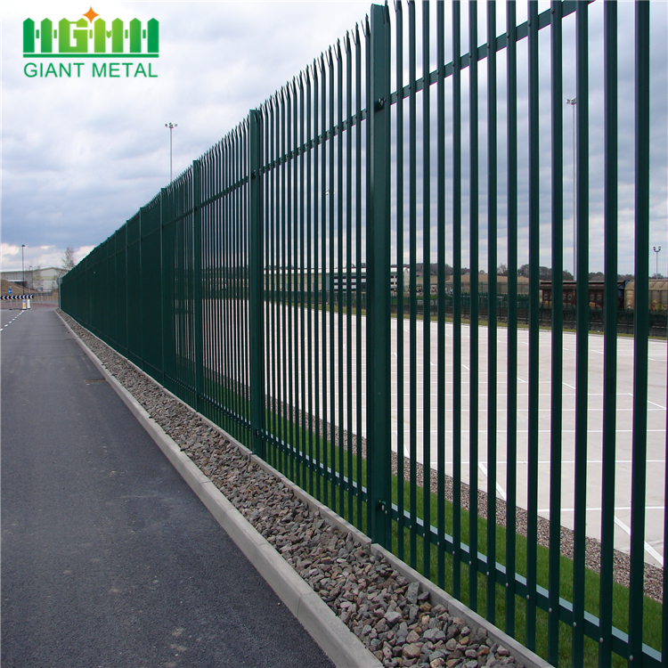 Euro style free standing pale palisade security fence