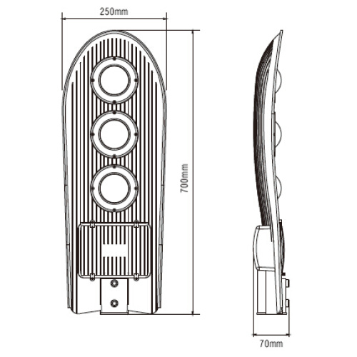 COB 120W (40Wx3) LED Street Light