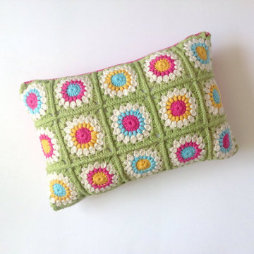 Cotton Crochet Sunburst Cushion and Pillows