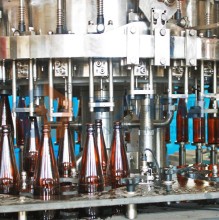 Beer glass bottler machine