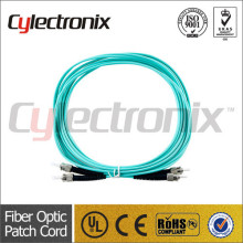 ST-ST MM OM3 Duplex Fiber Optic Patch Cord