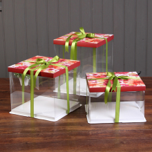 Plastic cake box design