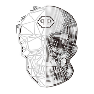 Custom Skull Rhinestone Transfer Designs with Logo for Clothing