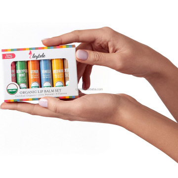 Private Label Organic Fruit Flavor Lip Balm Set