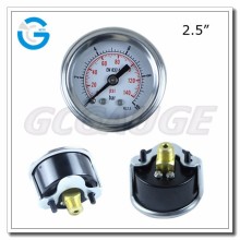 High Quality 1.5inch 2.5 inch back connection pressure gauge with u clamp