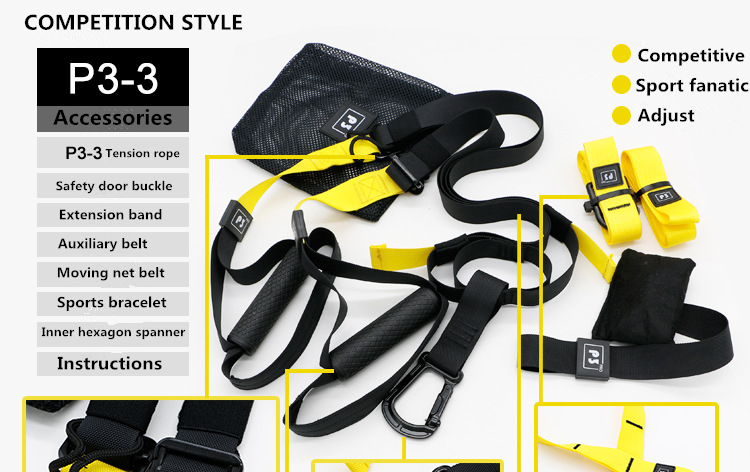 Adjustable fitness suspension trainer system