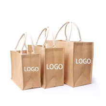 Cheap Custom Printed Laminated Natural Jute Shopping Bags & Tote Jute Bags