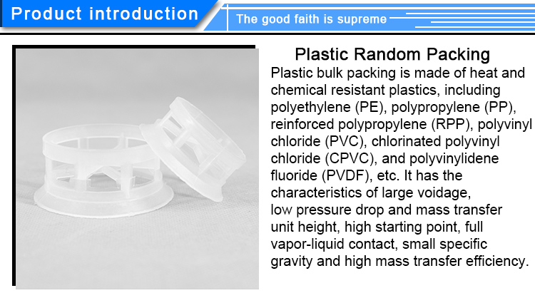 Chemxin PP PE PE PVC Plastik Kulesi Rastgele Paketleme Polipropilen Cascade Mini Halka Sıyırma Soyumu için