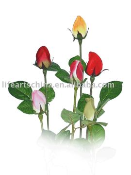artificial flowers 61cm silk rose bud