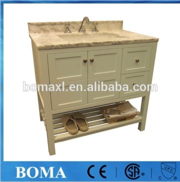 Solid wood unfinished wood bathroom cabinets