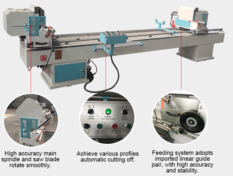 400mm Window And Door Profile UPVC Profile Double Mitre Saw