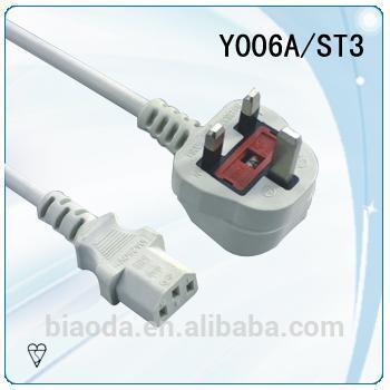 UK power cord with socket