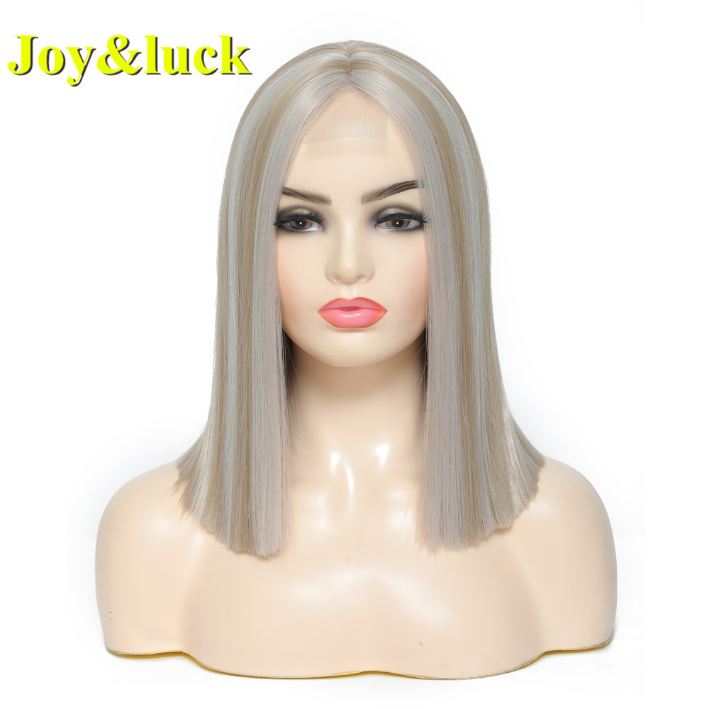 Wholesale Wig Front Lace for Women Middle Part Party Ladies Hair Middle Part Natural Water Wave Lace Front Synthetic Hair Wigs