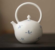 Handmade Porcelain Gong Fu Teapot with Handle - Vintage Ceramic Teapots in Bulk