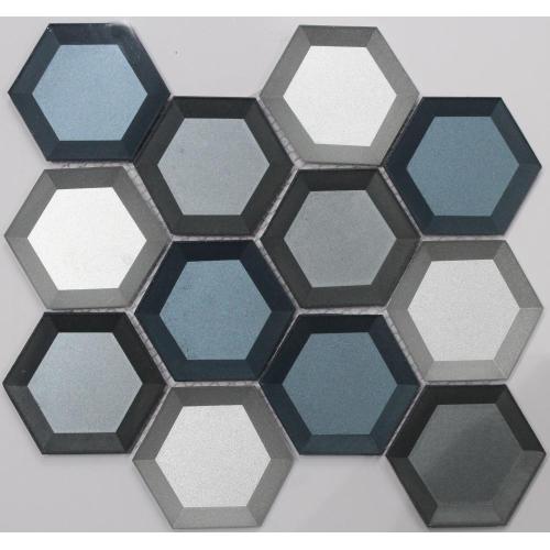 73 x 73 goldene Cover Hexagon Mosaik Fliesen