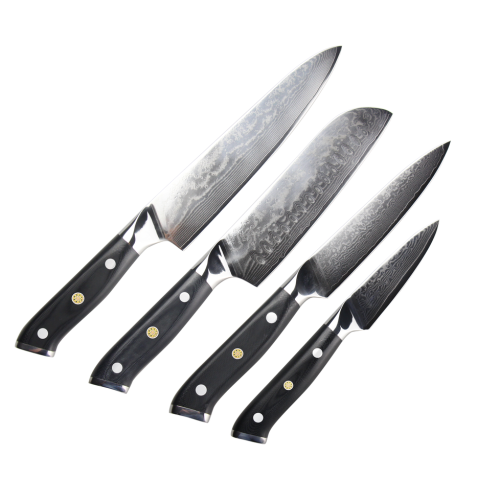 Damascus Steel Hammered Kitchen Knife set