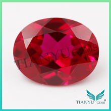 Wholesale Loose Synthetic Colored Gems Stones #8 Oval Cut Ruby Stone Corundum gemstone price