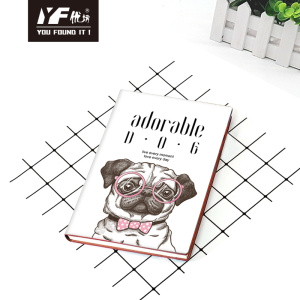 Adorable pet dog style PU cover notebook