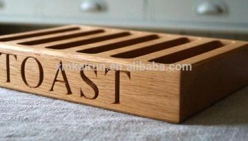 Wooden Toast Rack, Toast Holder with Laster Logo