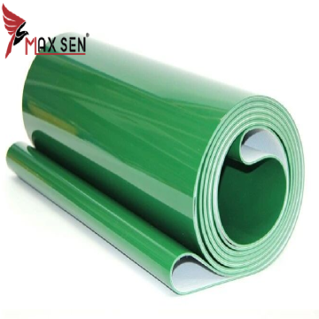 Green PVC/PU Belt with Sidewall and Cleats Conveyor Belt
