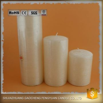 China Exporter big pillar real wax candles