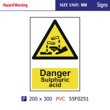 Danger sulphuric acid warning signs from ChenFA safety signs factory