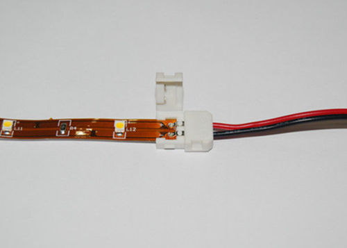 8mm And 10mm 2pin Led Single Connector With A Wire For Flexible Led Strip