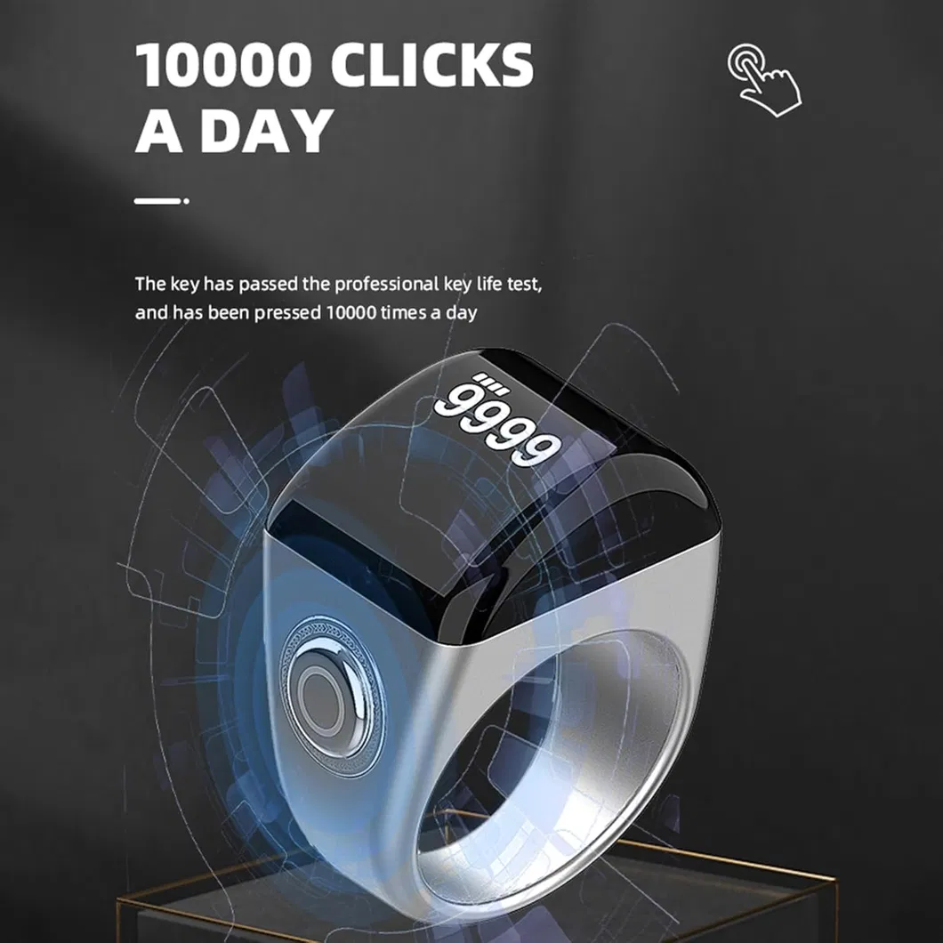 Smart Digital Tasbih Rings - Waterproof Prayer Counter with OLED Screen