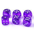 14.5MM Printing "Precision" Dice 0.57inch Assorted Translucent Colors, 6pcs set