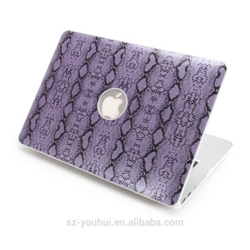 Latest version snakeskin pattern leather case for apple MacBook pro