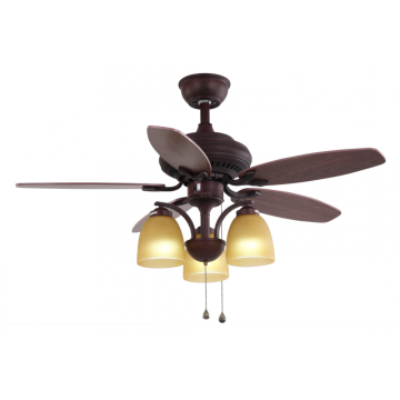 Brown Decorative Ceiling Fan with Light