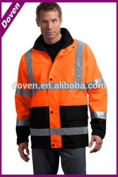 Reflective stripes security work jackets