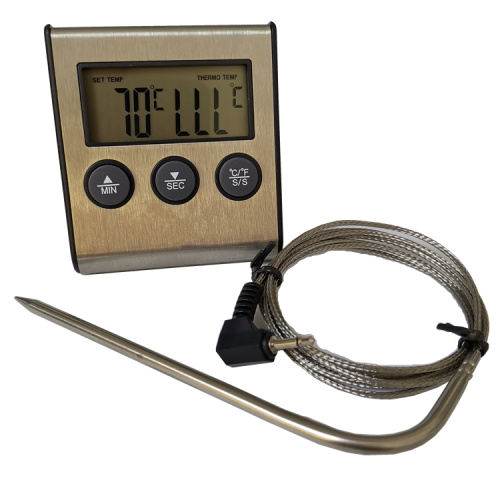 Grote LCD digitale kookthermometer met kloktimer