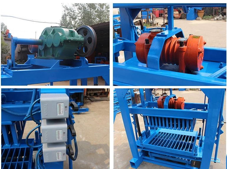 QTJ4-40 Small concrete hollow block making machine interlocking brick machine