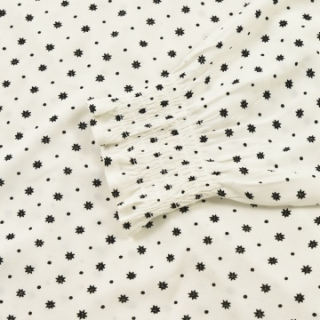 Hochwertige elegante Damenoberteile Laternenärmel weiß V-Ausschnitt benutzerdefinierte Chiffon Damen T-Shirts Bluse