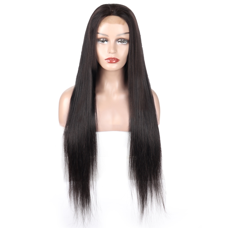 Brazilian Virgin Human Hair Wigs,Brazilian Straight Wave Wigs 4X4 Cuticle Aligned Lace Closure Wig