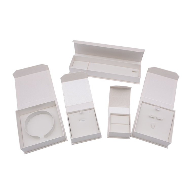 Factory jewelry Packing storage box White elegant jewelry box ring earring pendant box