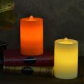 Colored Led Flameless Water Fountain Pillar Candles