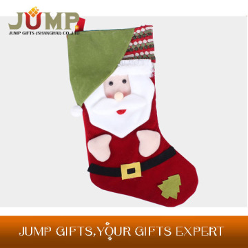 Cheapest Christmas stocking,very popular fashion wholesale christmas santa stocking