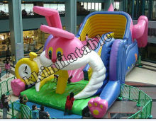 giant inflated rabbit slide