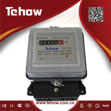 DDS1531 single phase energy meter with lcd display kwh meter